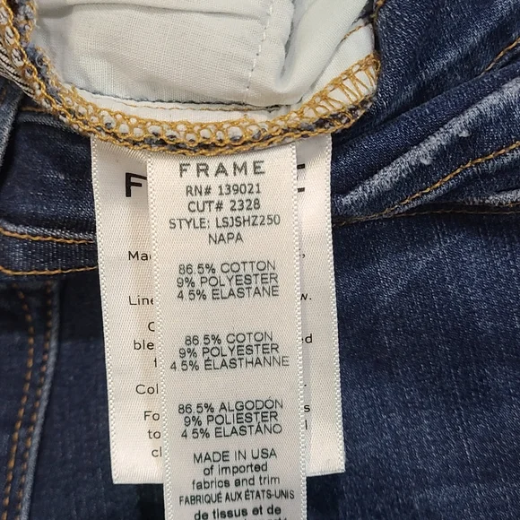 Frame le high skinny zip jeans size 28 - Picture 9 of 13